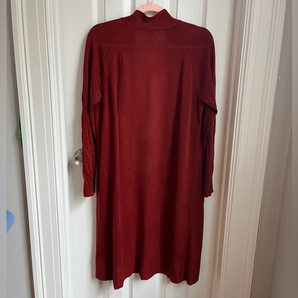 A New Day Brick Red Size M linen blend duster - Picture 3 of 5